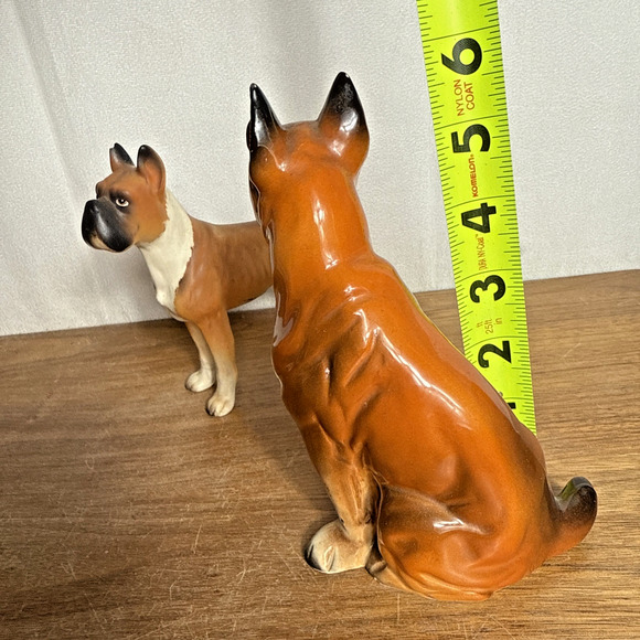 Vintage Boxer Dog Figurines Marked Japan Ceramic Small Animal Decor 1970s READ - Picture 3 of 12